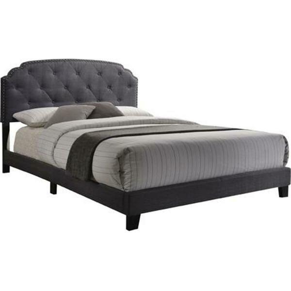 Acme Furniture Industry Tradilla Bed, Gray Fabric - Queen 26370Q